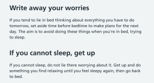 10 tips to beat insomnia NHS