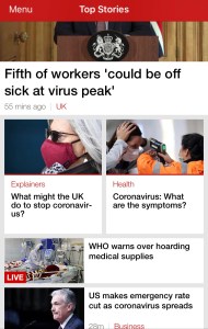 News headlines BBC 3 March 2020