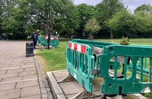 No sitting on benches