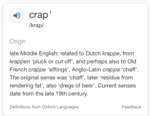 Crap etymology